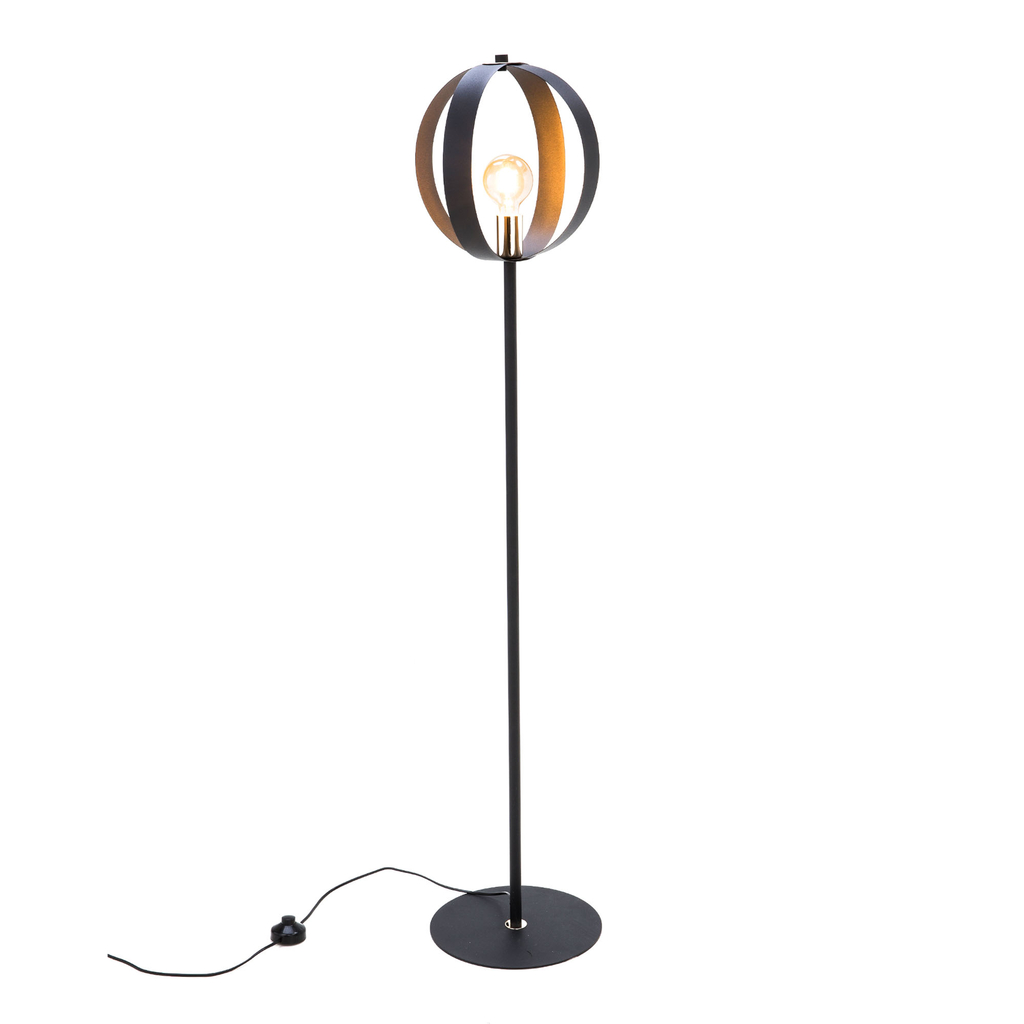 Moderná čierna stojacia lampa do obývačky LIVIA