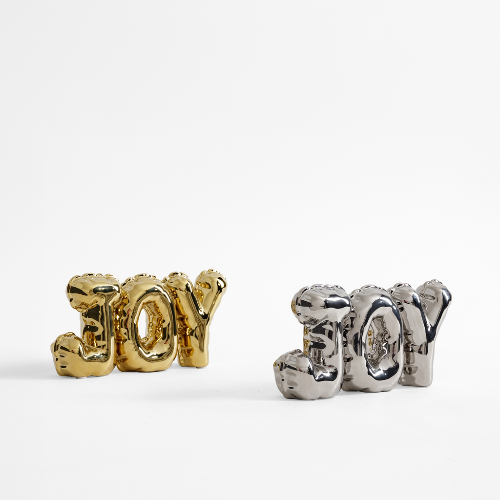 Dekorácia nápis JOY zlatá