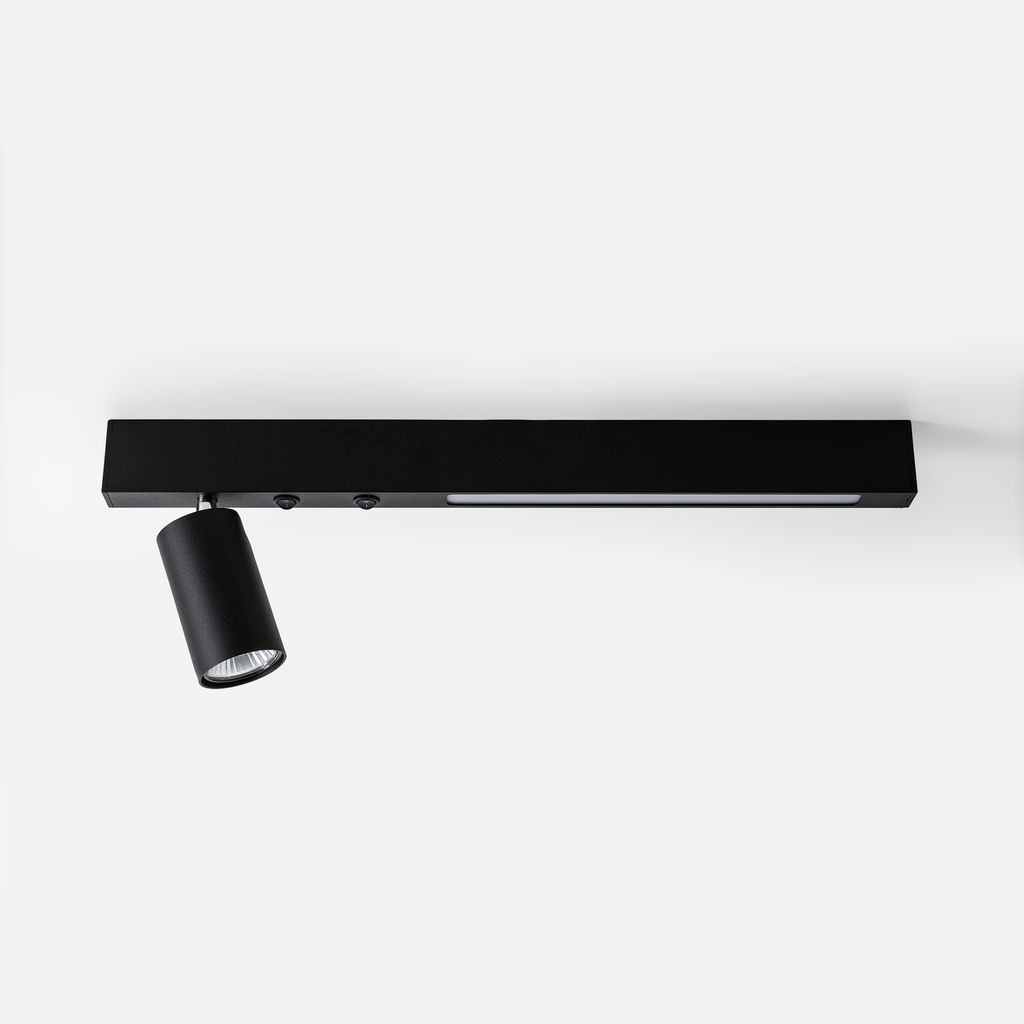 Stropné svietidlo LED 2 tienidlá čierne MANNARI