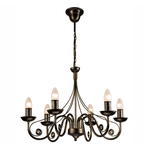 Retro svietnikový luster DONATO čierno-zlatý