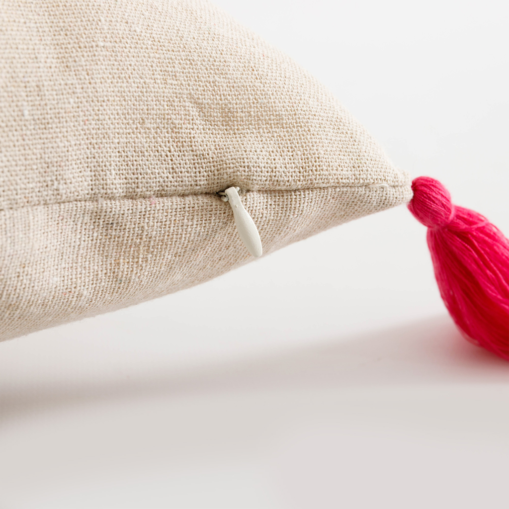 Dekoračná obliečka so strapcami ružová FLORIA 45x45 cm