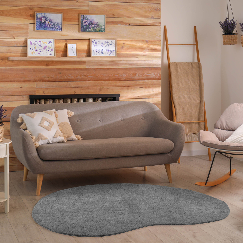 Antracitový koberec PULY BEANS 120x170 cm