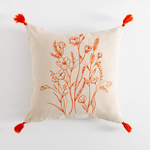 Dekoračná obliečka so strapcami oranžová FLORIA 45x45 cm