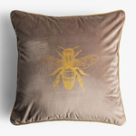 Dekoračná obliečka na vankúš s včelou béžová AURE 45x45 cm