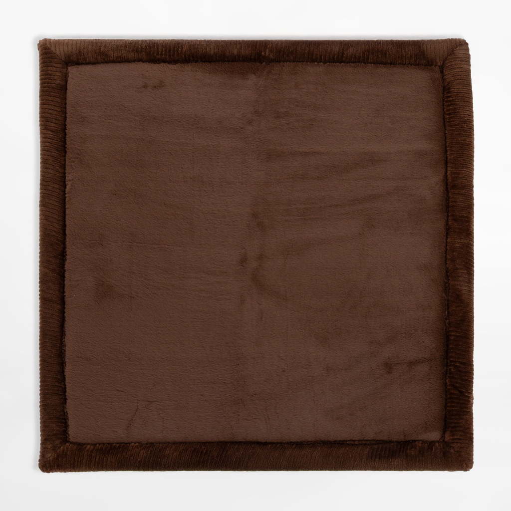 Štvorcový koberec PUFFY SOFT, hnedý, 80x80 cm