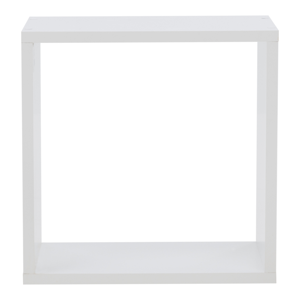 Štvorcová biela polica TRIO