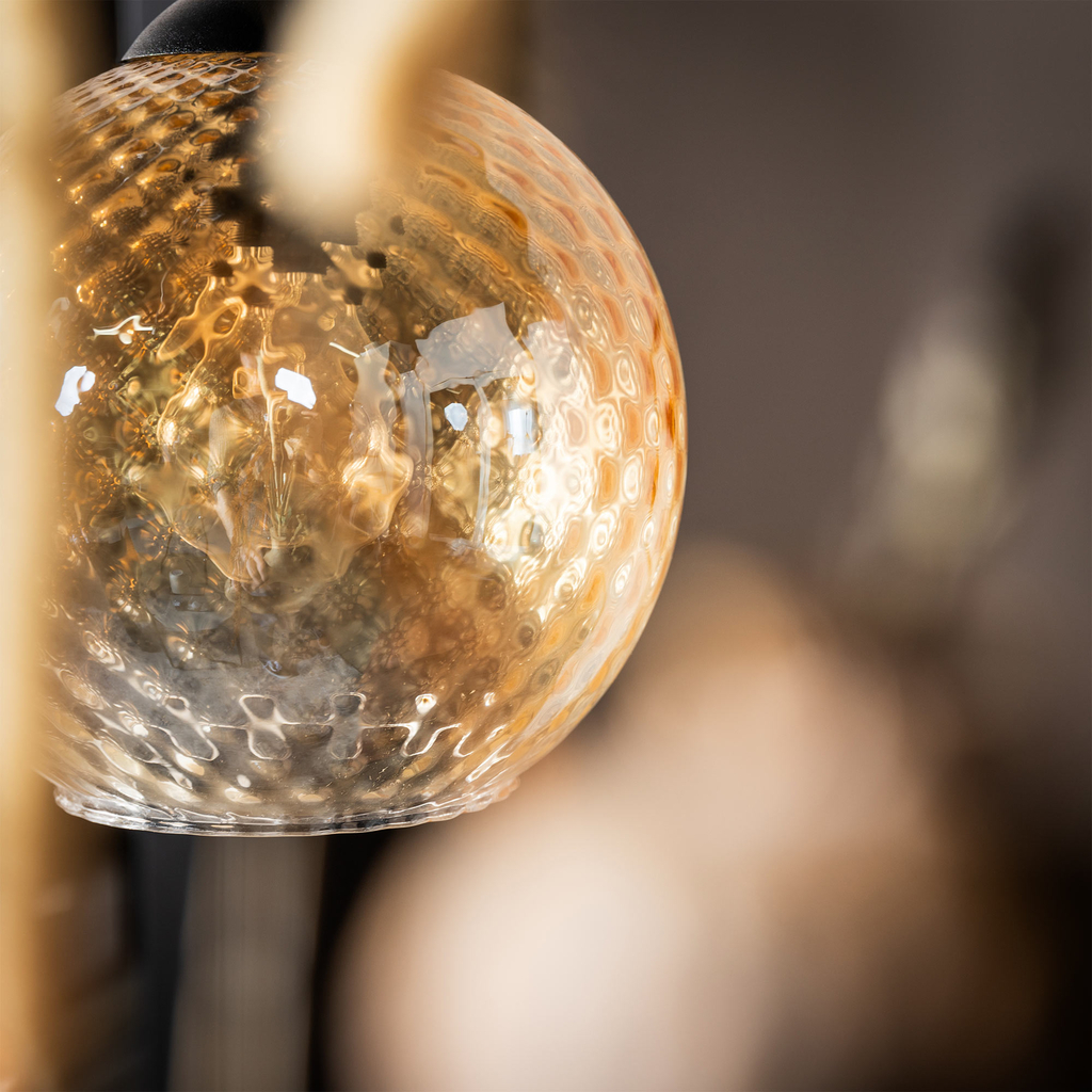 Závesné svietidlo v jantárovej farbe MIX fi 18 cm