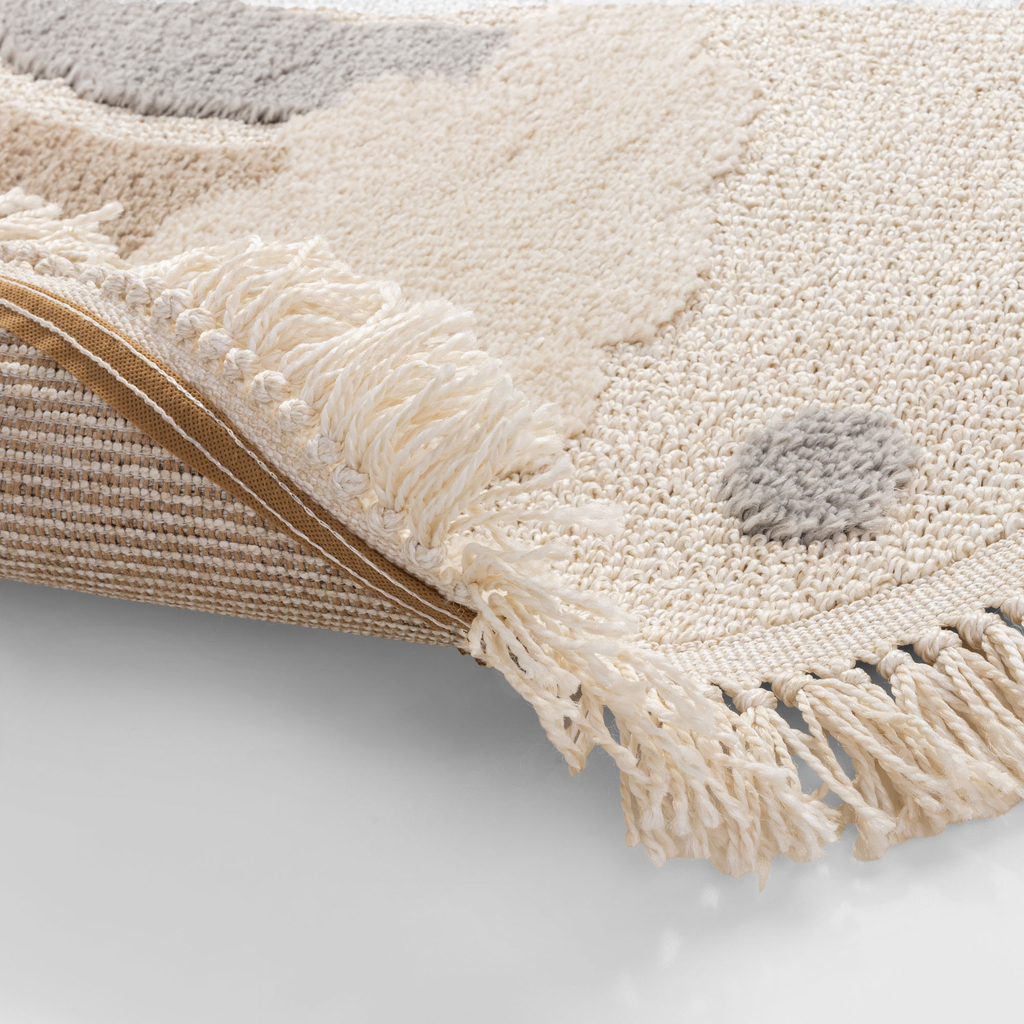 Dúhový koberec v tmavej krémovej farbe CLUDI 120 cm