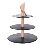 Servírovací stojan na tortu 3-poschodový antracit BRIDICA 36 cm