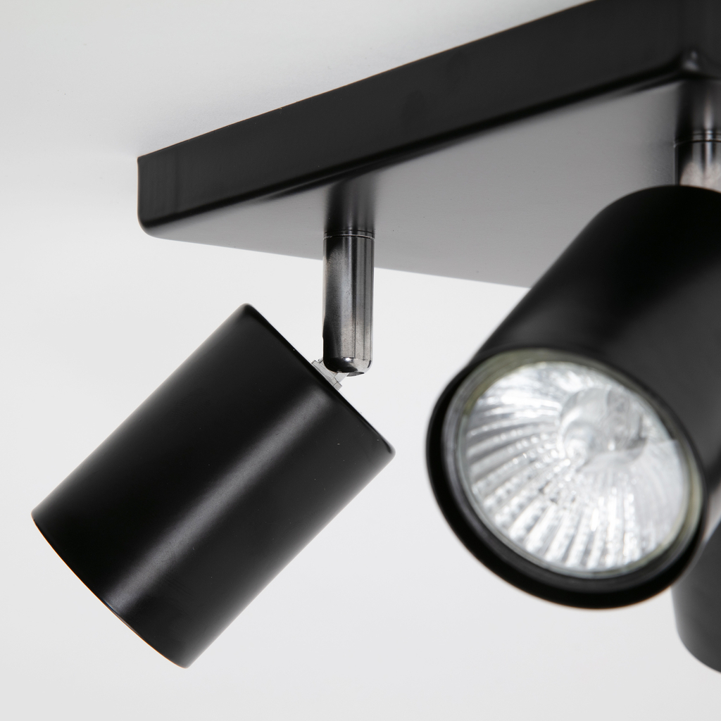 4-bodové stropné svietidlo čierne ORO GAVIA