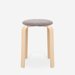 Sivá čalúnená taburetka CETON