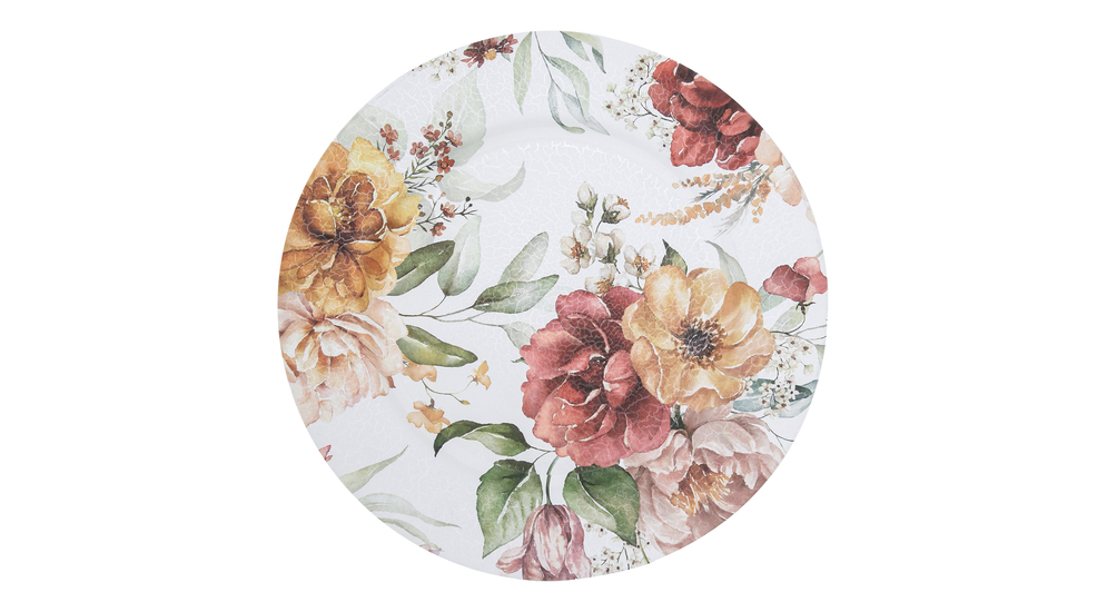Dekoratívny tanier/podložka kvetinový 33 cm