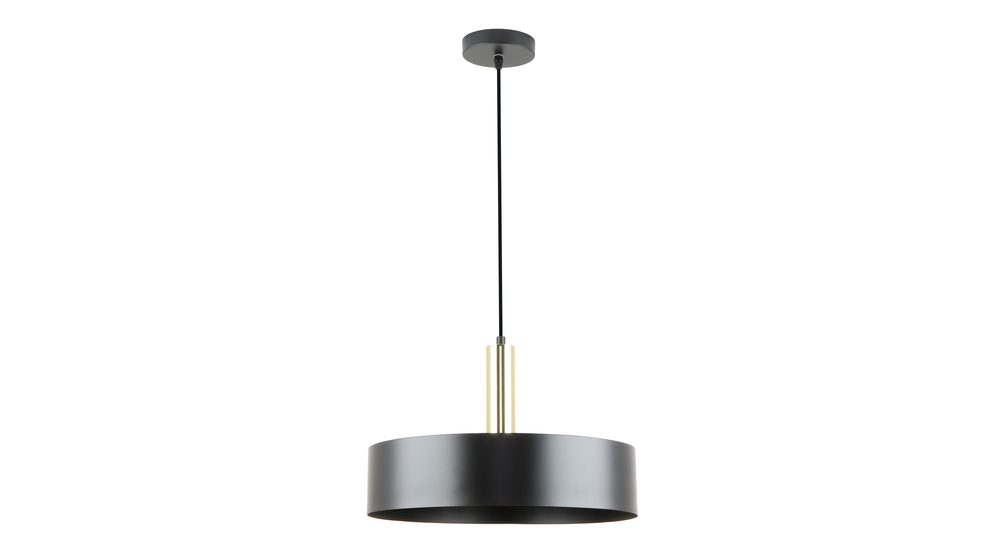 Závesná lampa čierno-zlatá LEO 40,5 cm