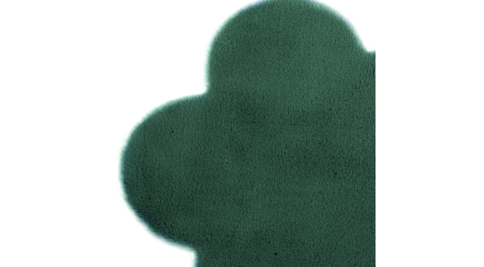 Zelený koberec NEBBIA v tvare kvetu 60 x 60 cm