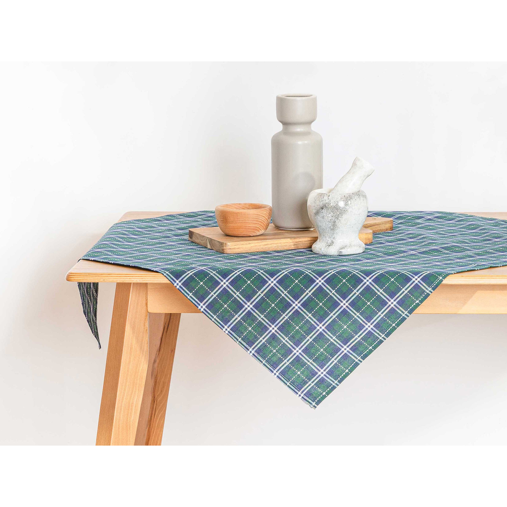Obrus so škótskym vzorom zelený NEWPORT 85x85 cm