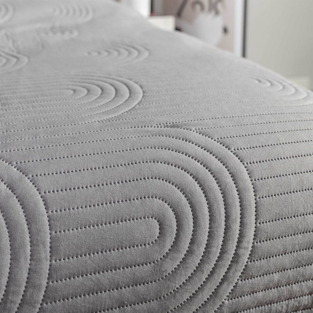 Prehoz na posteľ TOSCA svetlosivý 220x200 cm