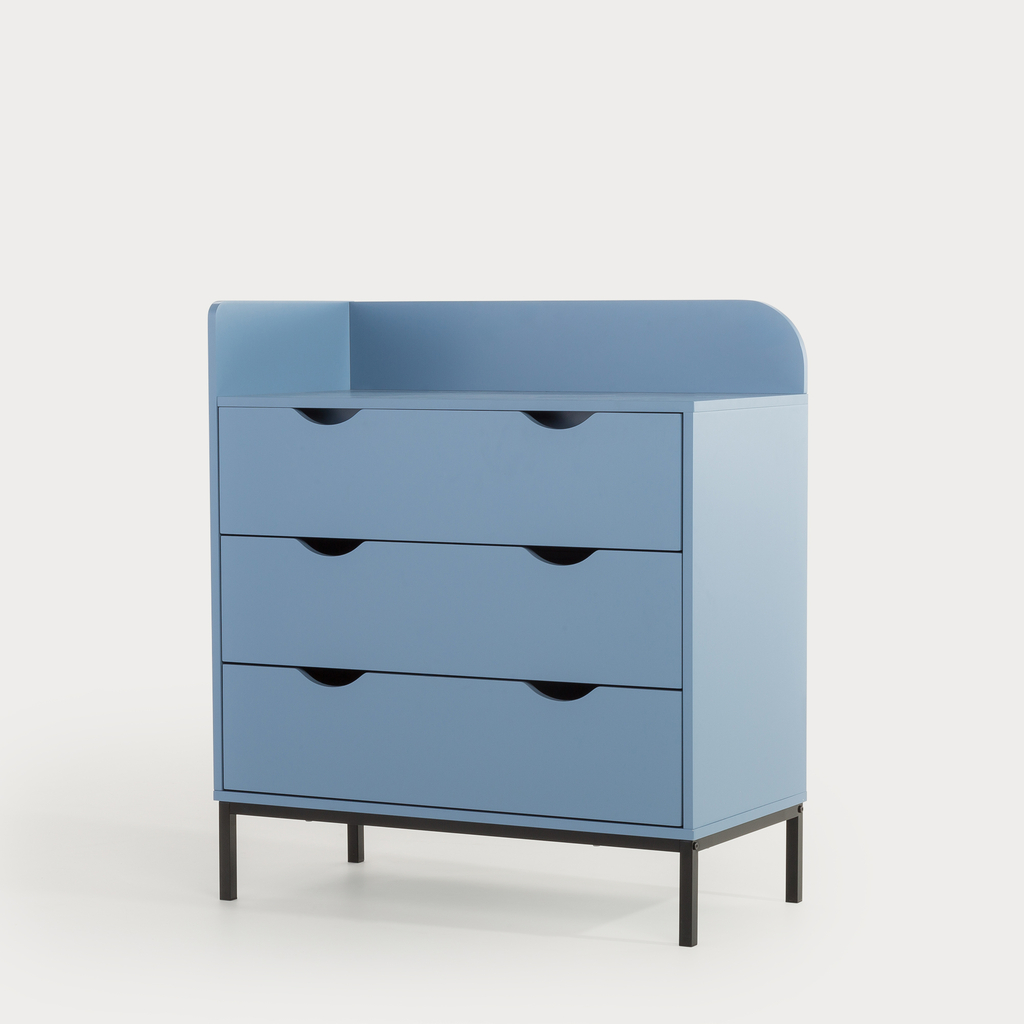 Komoda SUAVE so zásuvkami, modrá