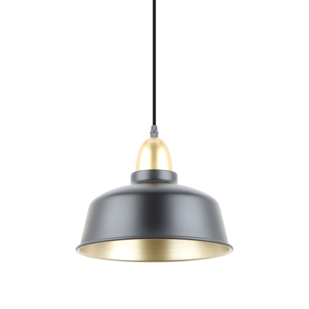 Závesná lampa čierno-zlatá MENSA