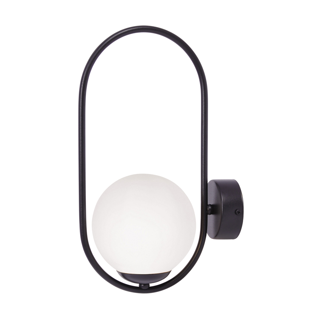 Nástenná lampa PARVA guľa čierna
