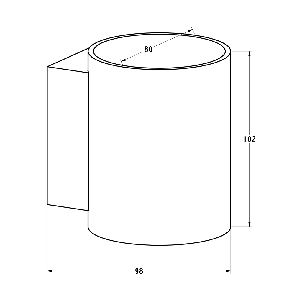Čierne minimalistické nástenné svietidlo SOLA WL ROUND