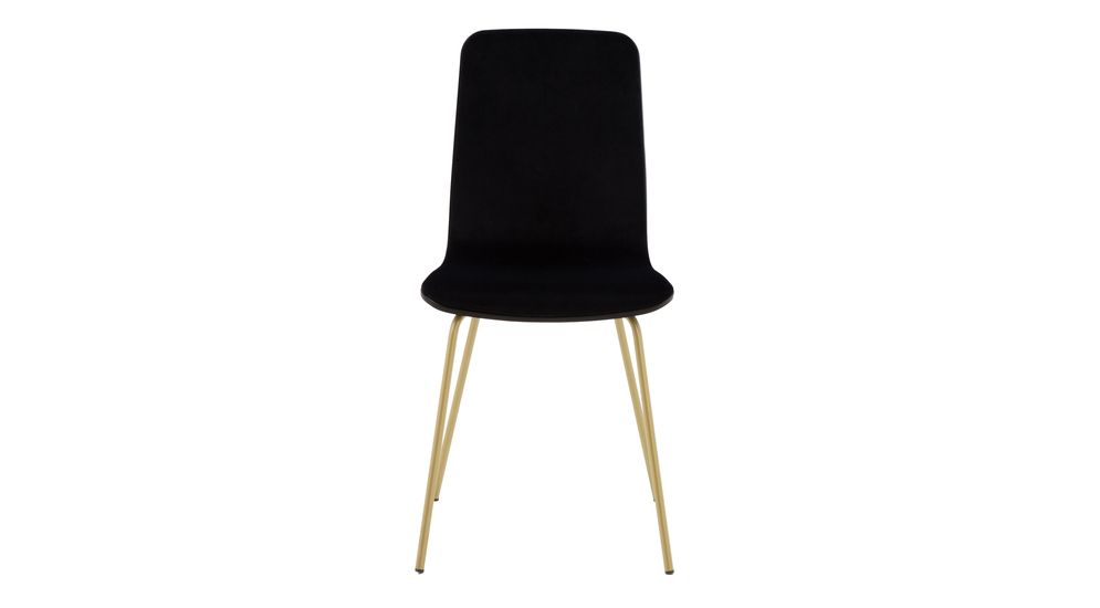 Velúrová stolička VINGE čierna