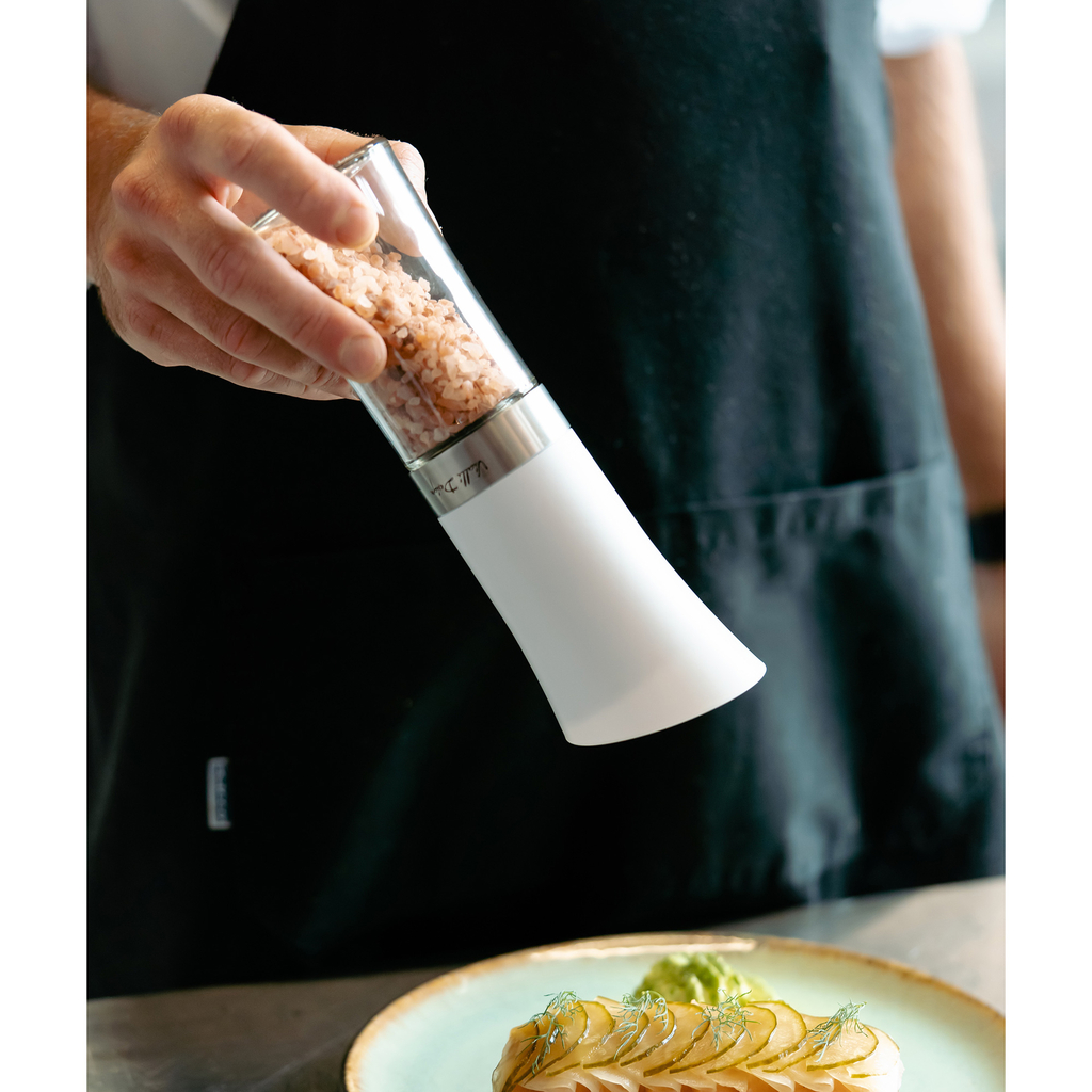 Elektrický mlynček na soľ a korenie biely LIVIO