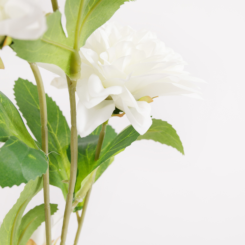 Umelý kvet georgíny biely 70 cm