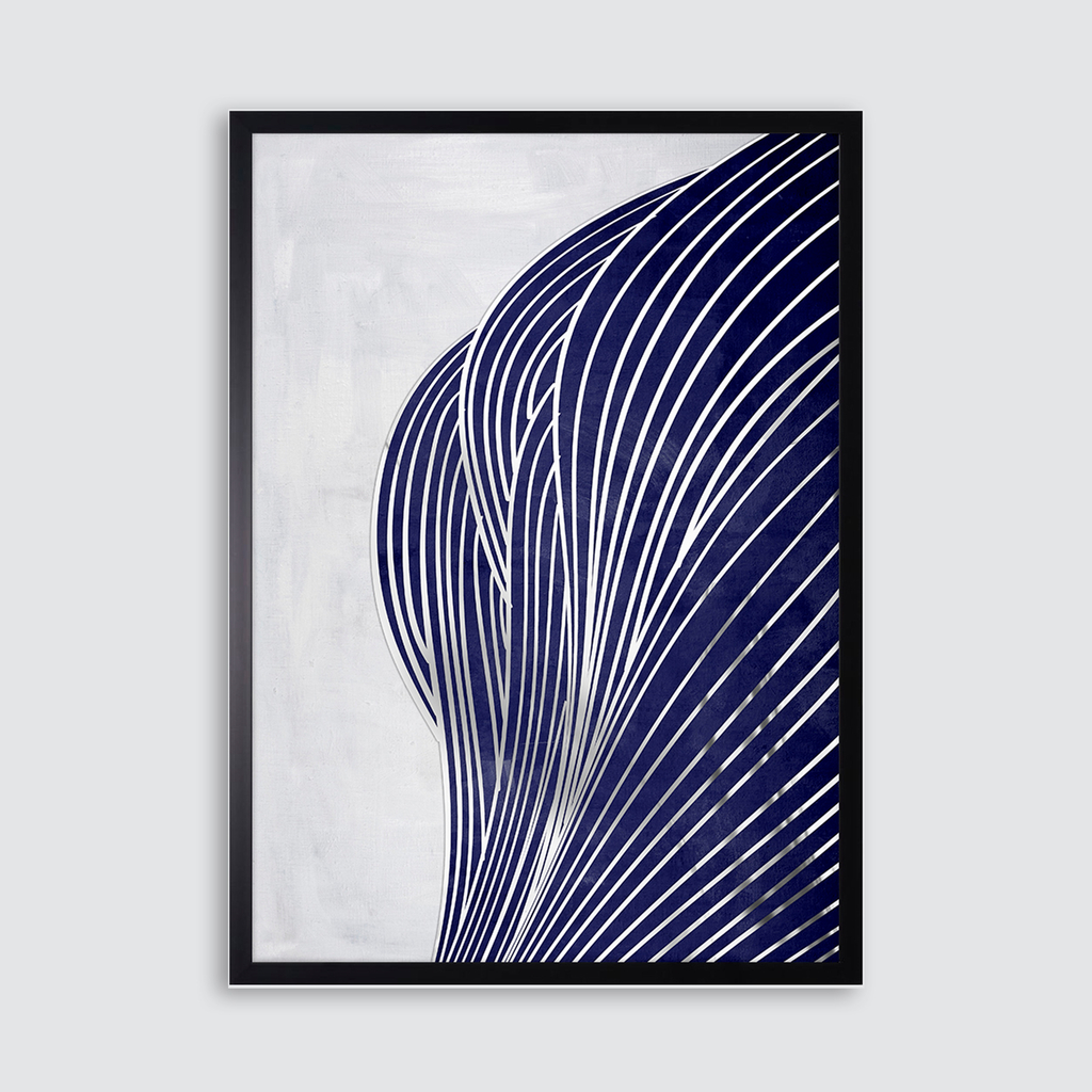 Maľba v čiernom ráme NAVY SHAPE II 50x70 cm