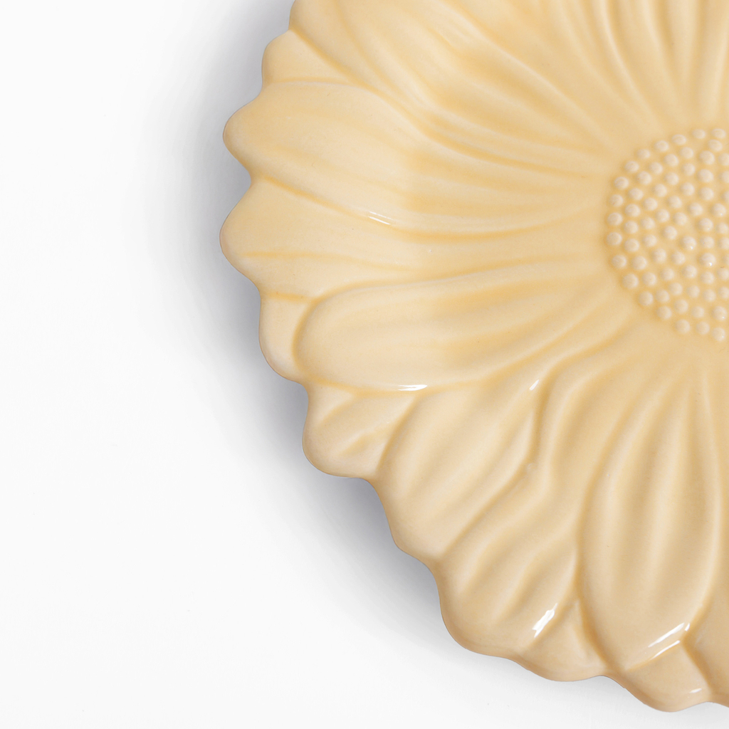 Dezertný tanier žltý kvet 21 cm