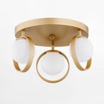Stropné svietidlo 3 sférické tienidlá zlaté SATURNIA