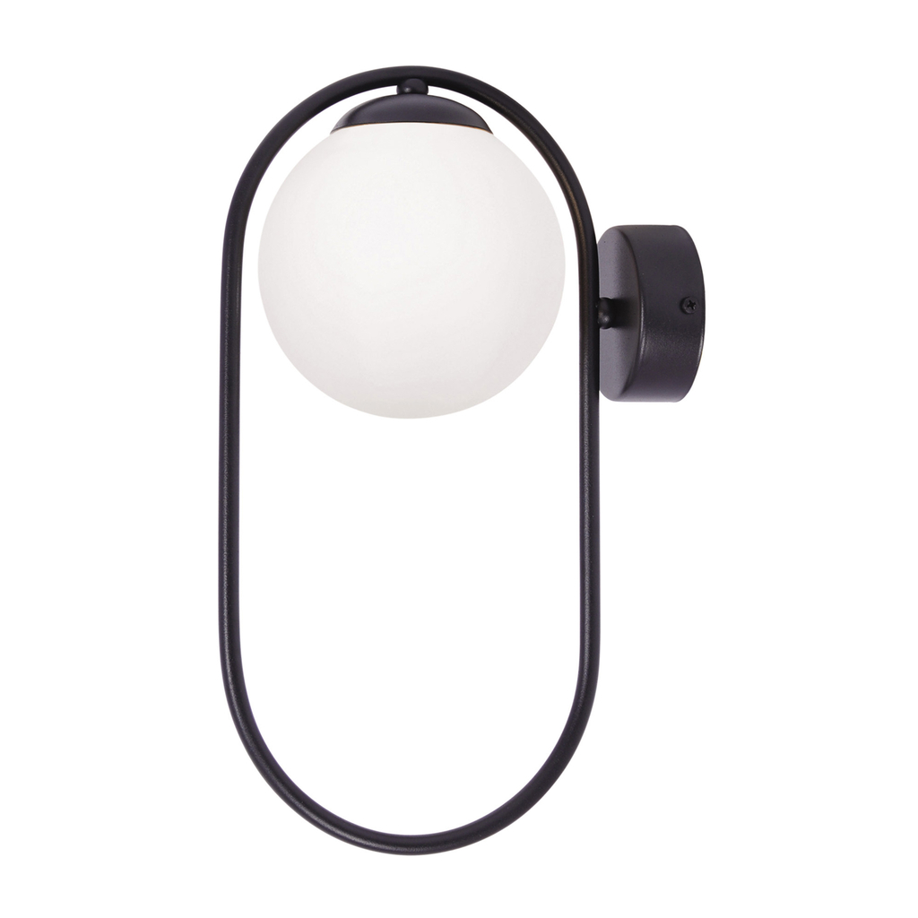 Nástenná lampa PARVA guľa čierna