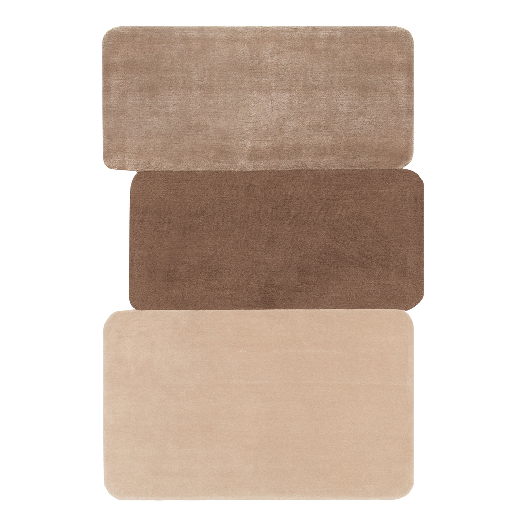 Vlnený koberec ELEMENTS do obývacej izby, hnedo-béžový 200x290 cm
