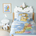 Bavlnená posteľná bielizeň PLYŠÁKY ŽIRAFA 100x135 cm