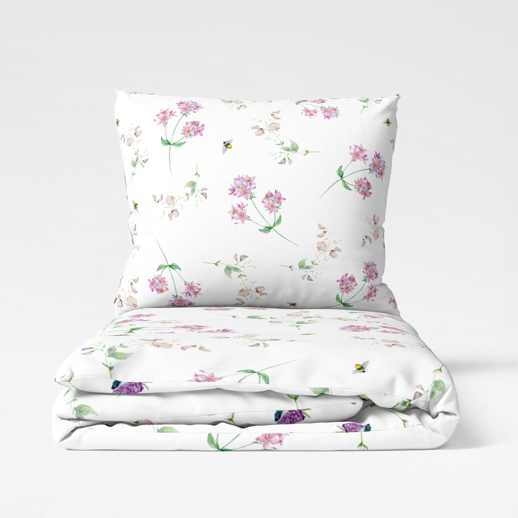 Bavlnená posteľná bielizeň COTTAGE HOME s ružovými kvetmi 160x200 cm