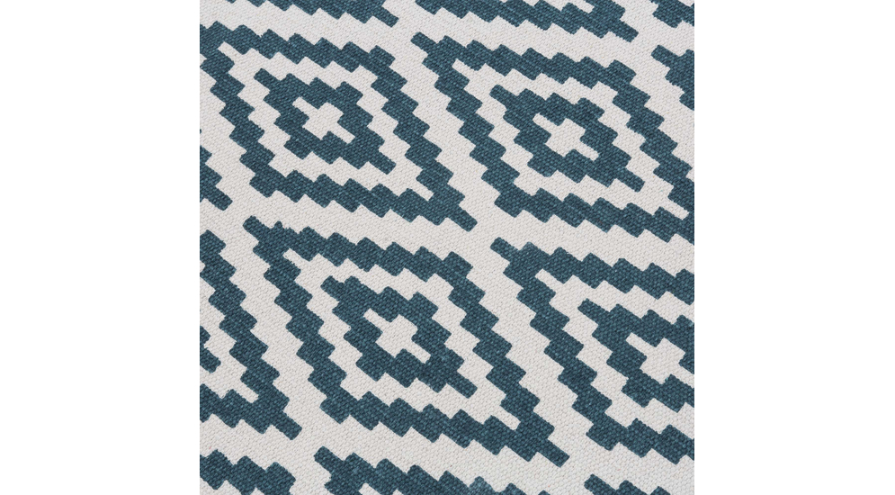 Koberec so vzorom kosoštvorcov SCANDI modro-biely 50x80 cm