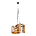 Drevené závesné svietidlo AHLAT hnedé