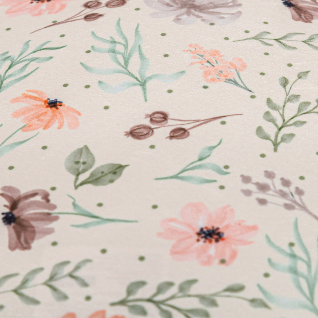 Dekoračná kvetinová obliečka na vankúš DAISY krémová 45x45 cm