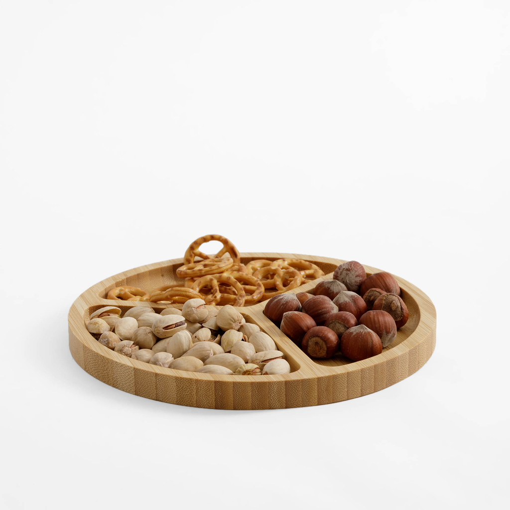 Bambusová doska na servírovanie občerstvenia 20 cm