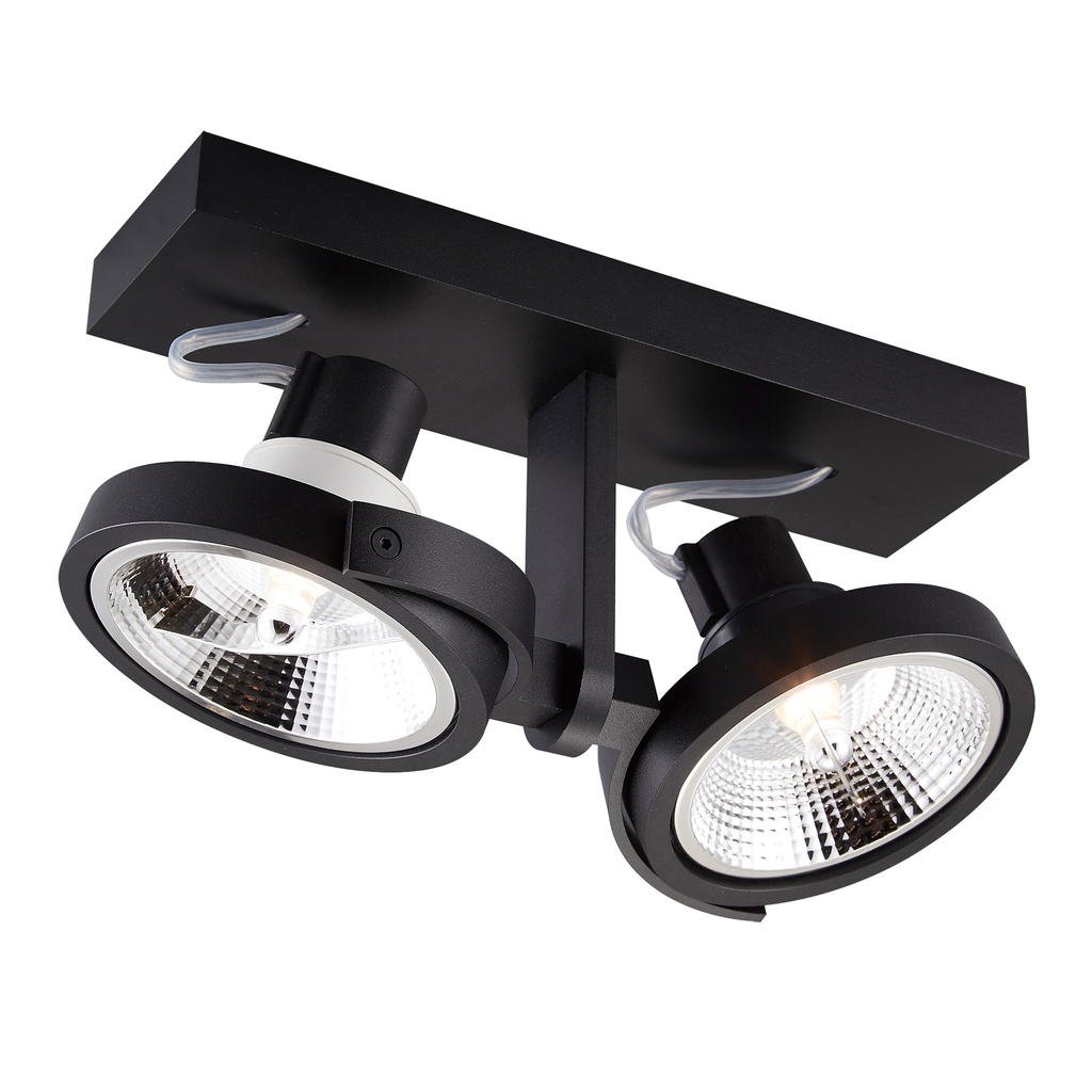 Bodové svietidlo MASTER čierne, 2xGU10-ES12