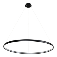 LED luster na lanku čierna CARLO 120 cm