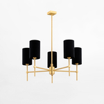 Závesné svietidlo čierno-zlaté ABRUZZO