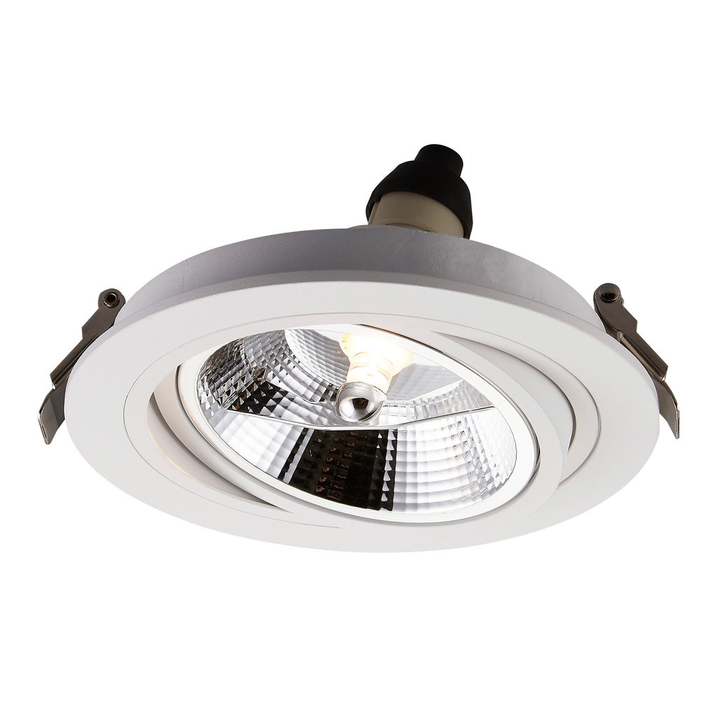 Zapustené halogénové svietidlo očko CHUCK 16 cm biele