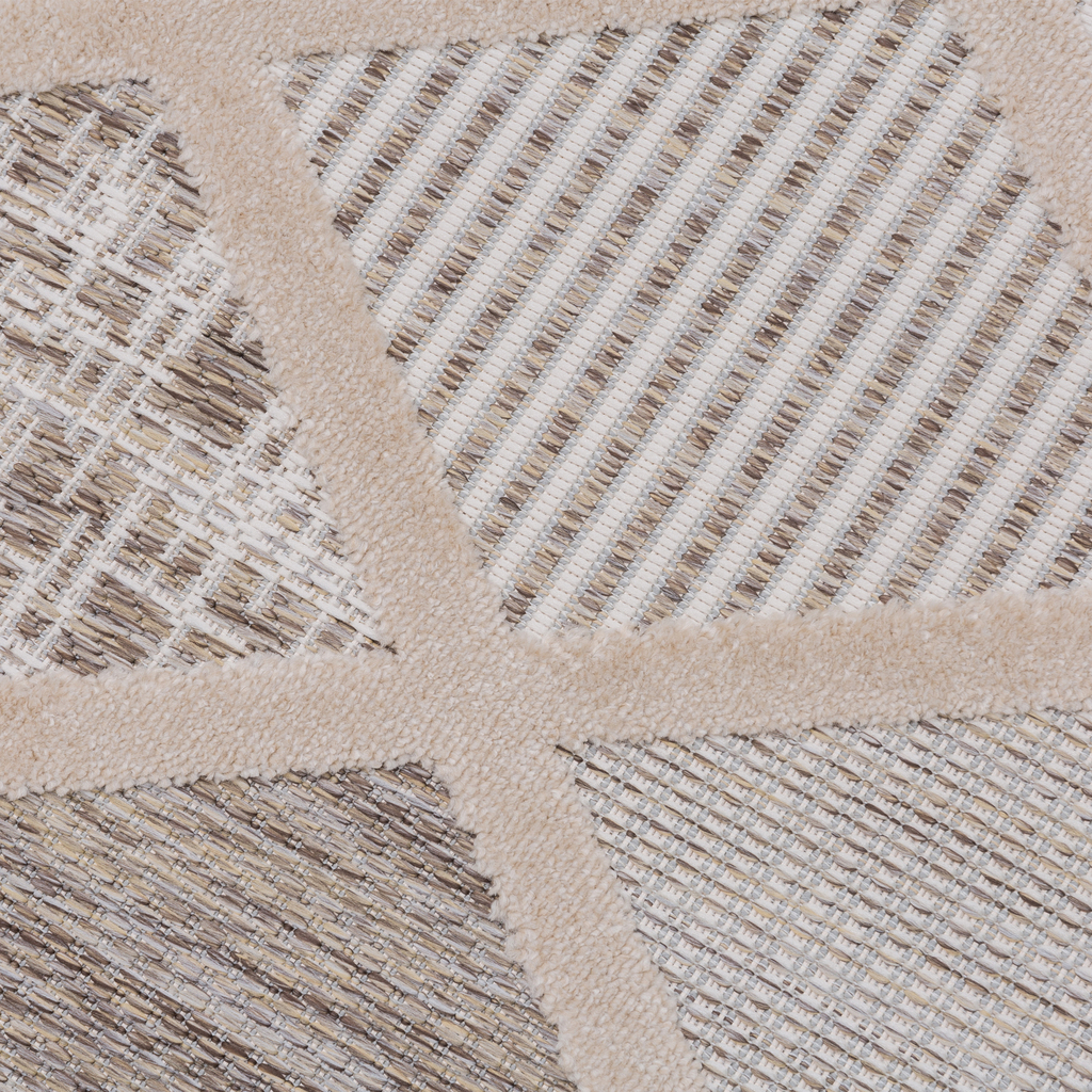 Vonkajší koberec BOLONIA s kosoštvorcovým vzorom, béžový 120x160 cm