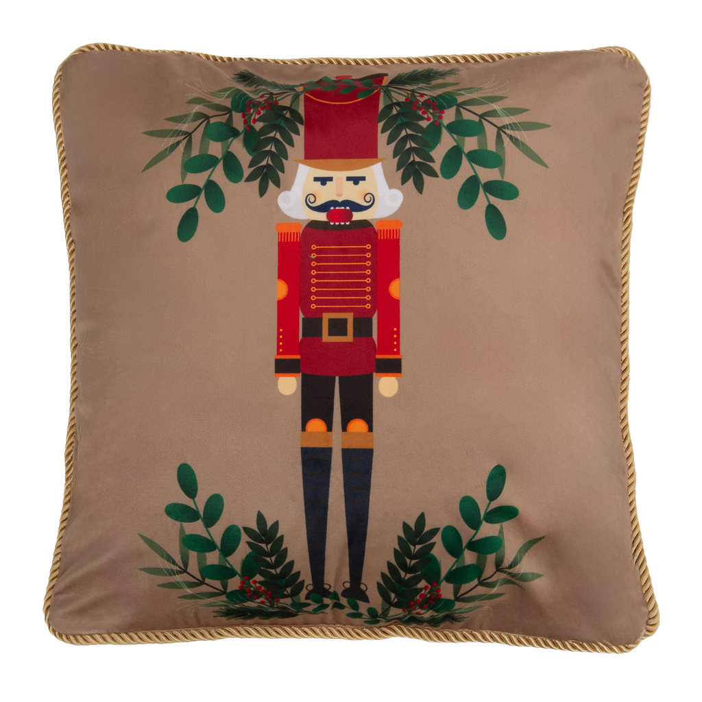 Vianočná obliečka na vankúš béžová YORK 45x45 cm