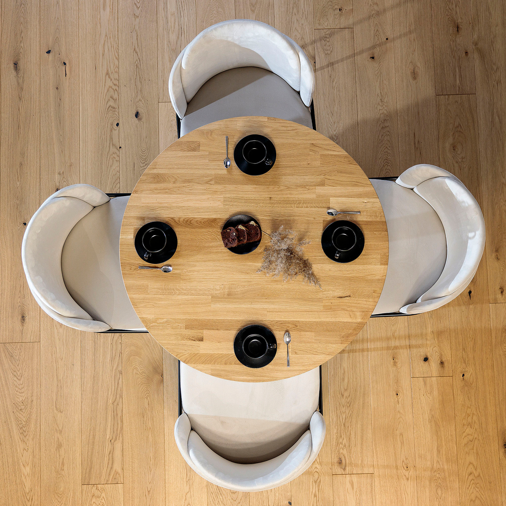 Okrúhly drevený stôl VERNI 100 cm