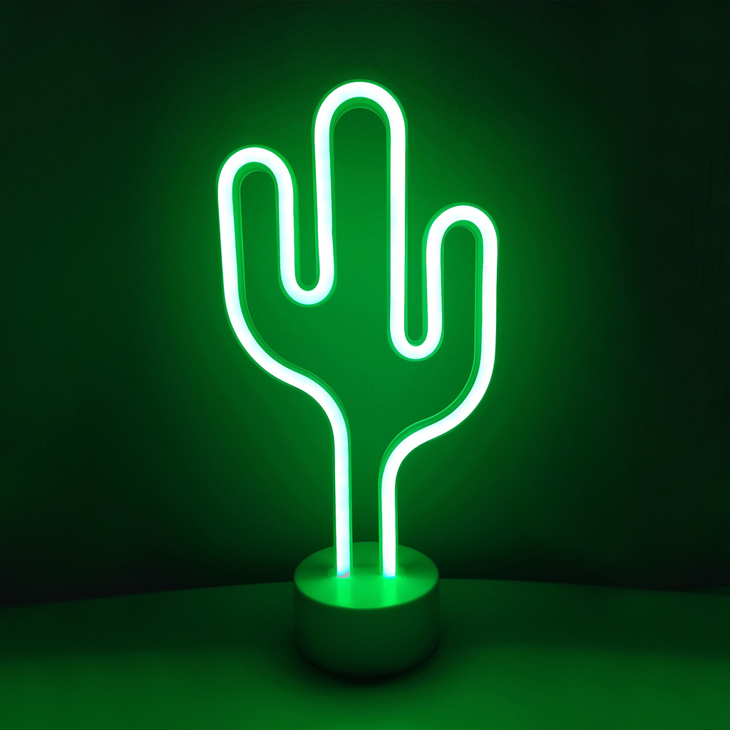 Dekoratívna stolná lampa LED NEON CACTUS