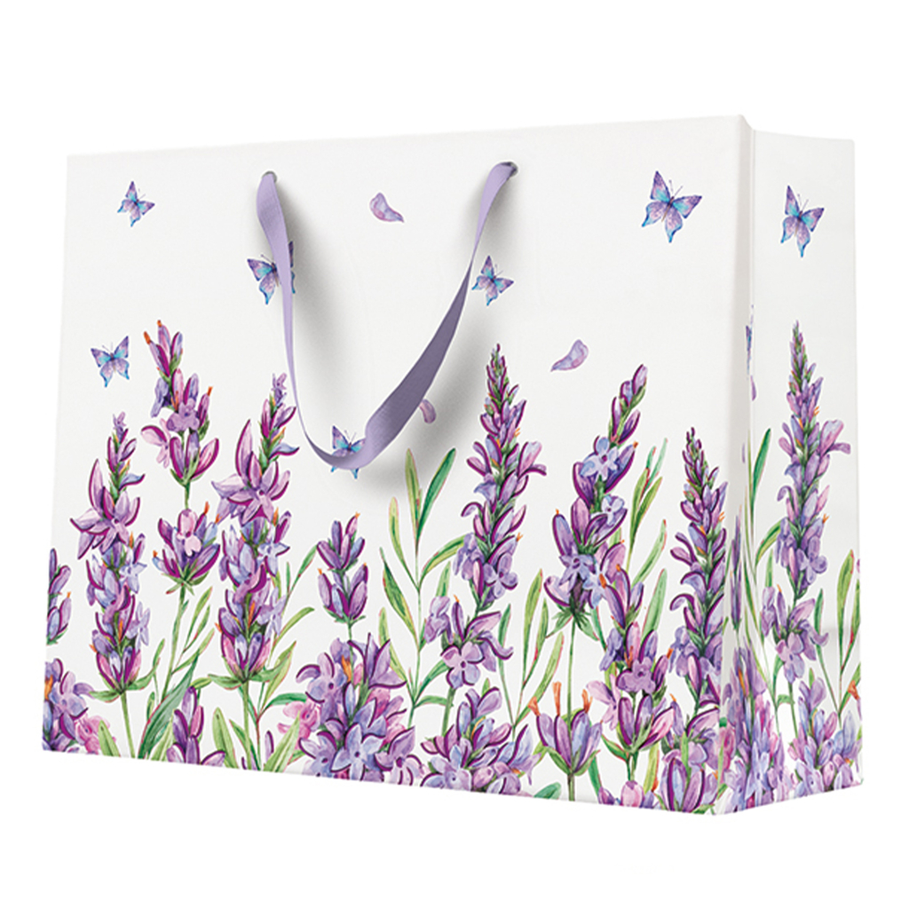 Darčeková taška LAVENDER BUTTERFLY 26,5x33,5 cm