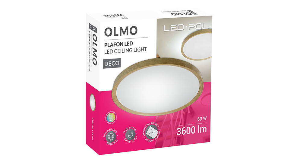 Stropná lampa ORO-OLMO LED 60W-DIM