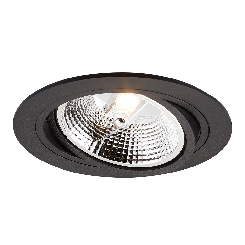 Zapustené halogénové svietidlo očko CHUCK 16 cm čierne