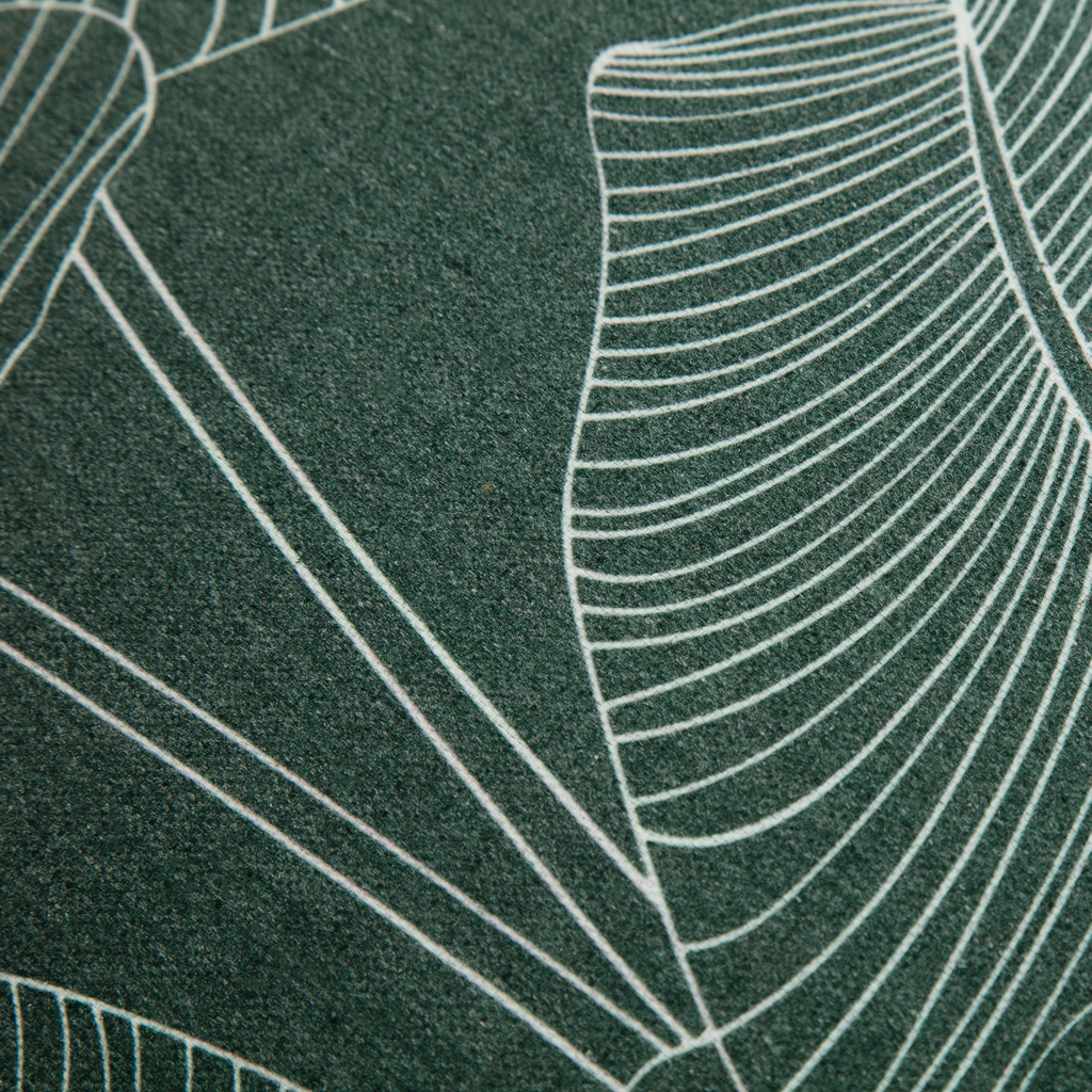 Ozdobná obliečka na vankúš so vzorom listov zelená SESIL 45x45 cm